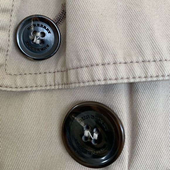 BURBERRY vintage belted khaki brown trench coat size medium - Picture 6 of 10